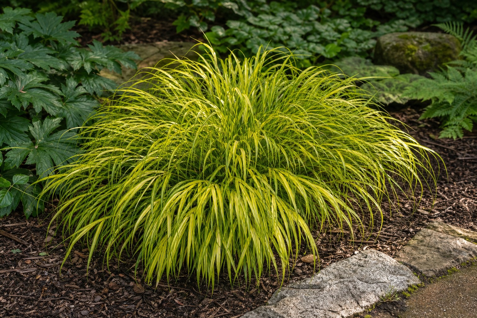 Japanese Forest Grass (Hakonechloa macra) identification photo