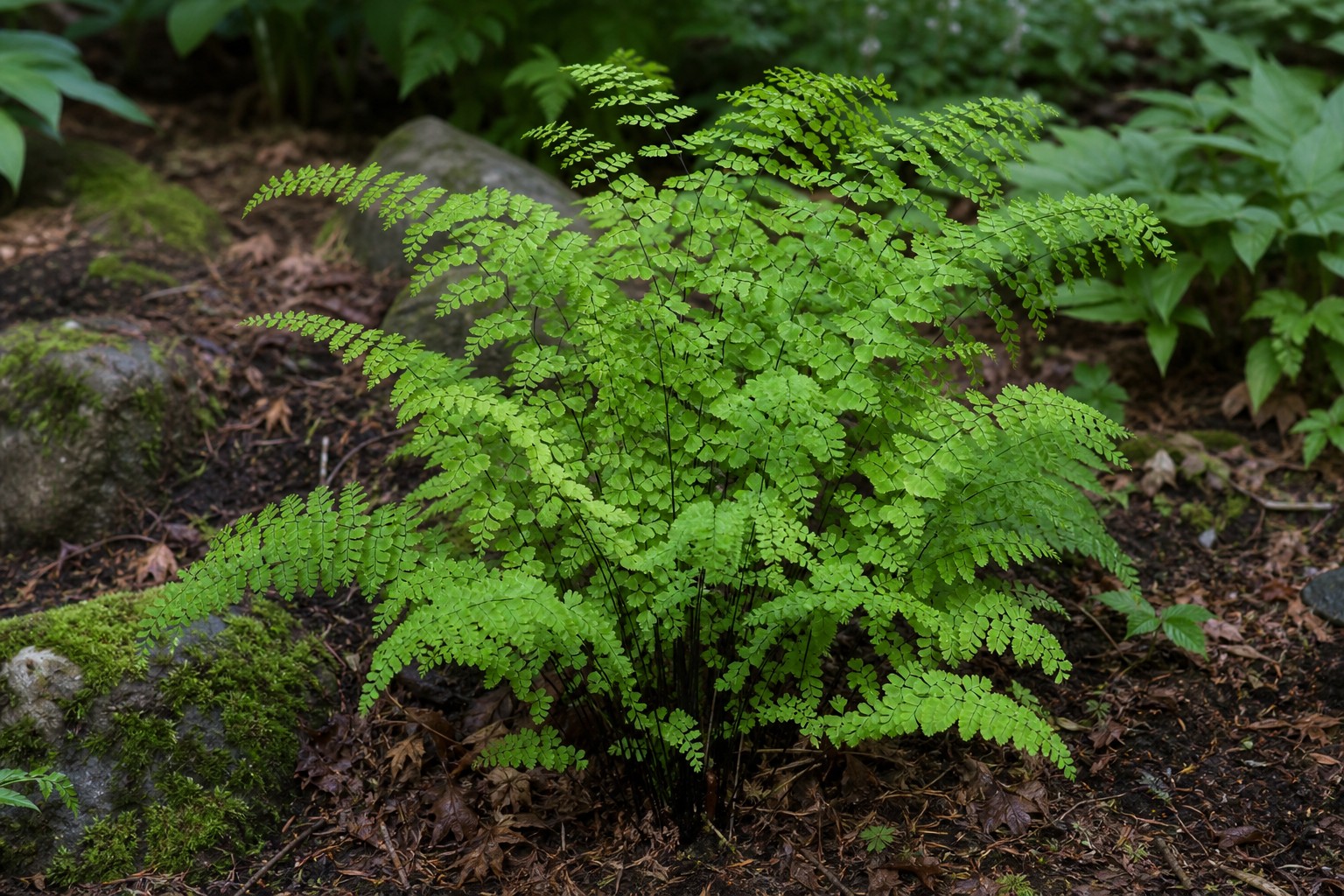 Maidenhair Fern (Adiantum pedatum) identification photo